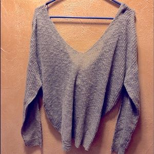 Light Olive open back sweater